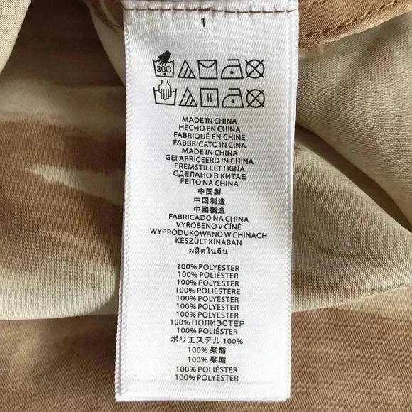 Michael Kors Tan and White Ecru Blouse Size M - Picture 7 of 7